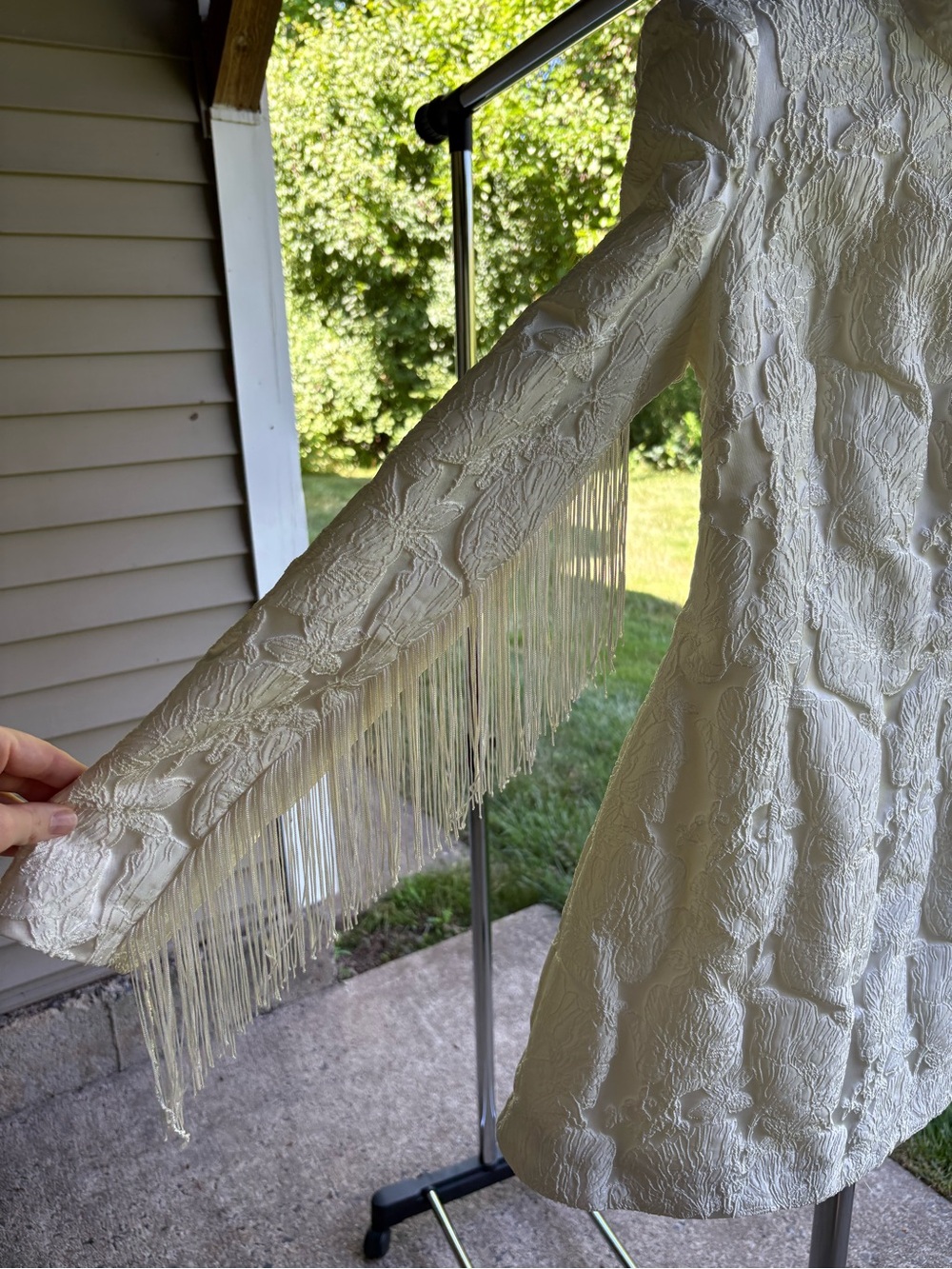 Yllw the Label Sterling Fringe Dress S Cream - Picture 3 of 9